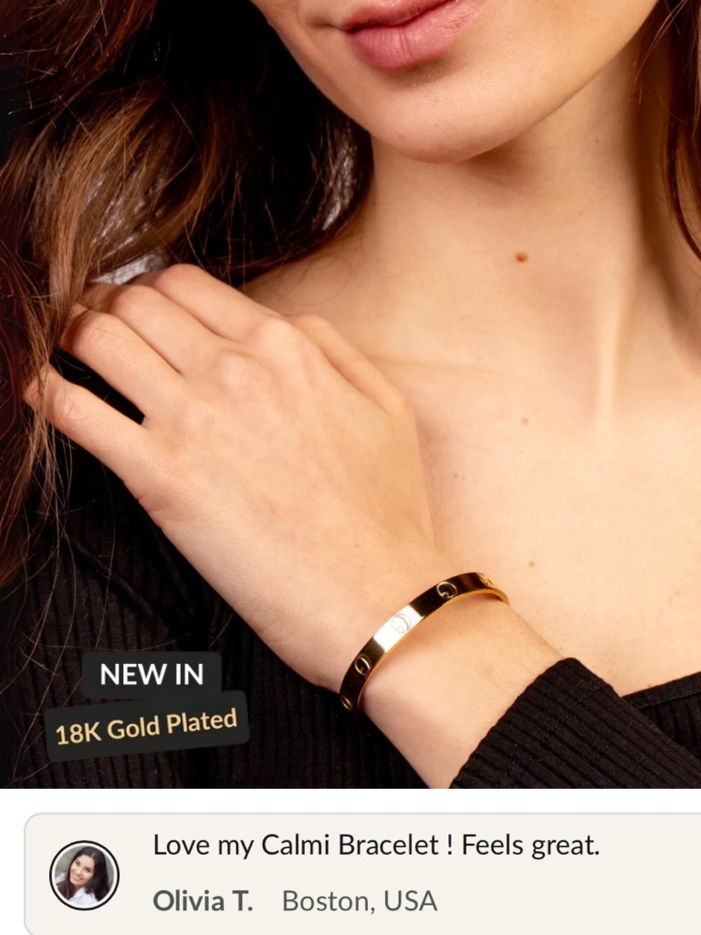 Gold CALMI Bracelet - Signature Edition. Comes with box. Gently worn. - Picture 9 of 12